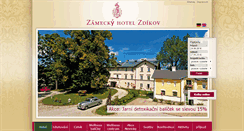 Desktop Screenshot of cz.schlosshotel-zdikov.de