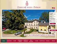 Tablet Screenshot of cz.schlosshotel-zdikov.de